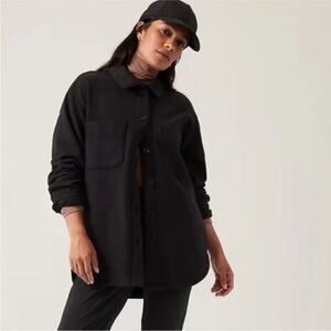 Athleta Black Shirt Jacket Size Small